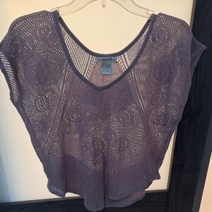 Dreamsicle Lavender Crochet Blouse